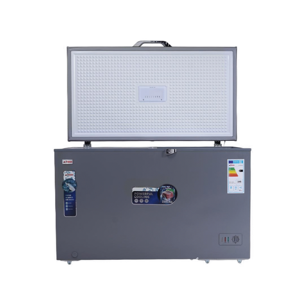 CONGELATEUR ASTECH 400LITRES AVEC VITRE GRIS CH400GM
