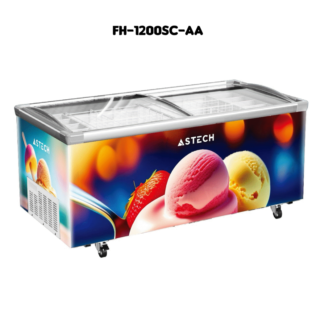 CONGELATEUR ASTECH HORIZONTAL 1021LITRES VITRINE NOFROST FH1200SCAA