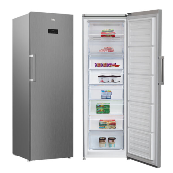 CONGELATEUR BEKO VERTICAL 8TIROIRS 315L A+ NOFROST GRIS RFNE451XB
