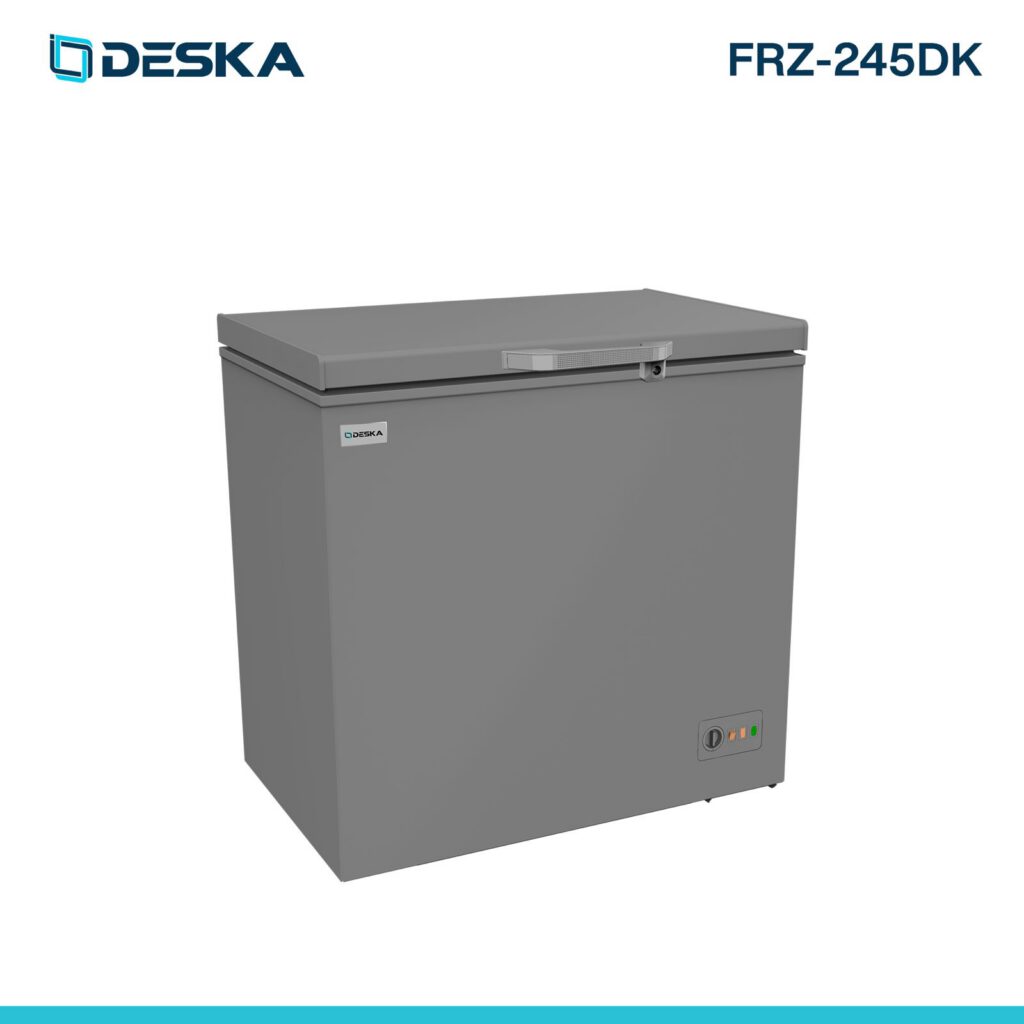 CONGELATEUR DESKA HORIZONTAL 250LITRES AVEC VITRE GRIS FRZ245DK