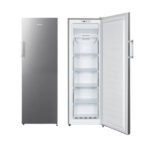 CONGELATEUR HISENSE VERTICAL 6TIROIRS 189LITRES DEFROST PLAQUE ALUMINIUM GRIS RS24DC