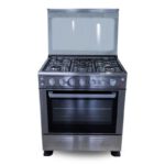 CUISINIERE ASTECH 5FEUX 80X60 A GAZ AVEC FOUR A GAZ INOX 80MIS