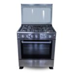 CUISINIERE ASTECH 5FEUX 80X60 A GAZ AVEC FOUR A GAZ INOX 80MIS