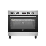 CUISINIERE BEKO 5FEUX 90X60 A GAZ FULL OPTION VENTILO+ FOUR ELECTRIQUE INOX BGM11226EX