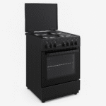 CUISINIERE ENDURO 4FEUX 60X60 + FOUR ELECTRIQUE VENTILO TOURBO NOIR AFS6004EEBIT