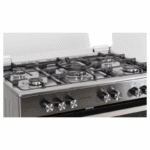CUISINIERE ENDURO 5FEUX A GAZ 90X60 + GRILL DOUBLE BOUTON NOIR AFS9050GGBSIT