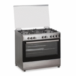 CUISINIERE ENDURO 5FEUX A GAZ 90X60 + GRILL DOUBLE BOUTON NOIR AFS9050GGBSIT