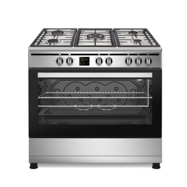 CUISINIERE ENDURO 90X60 PROFESSIONNELLE 90X60 A GAZ AVEC AFFICHAGE NUMERIQUE GRIS RGC90X60S