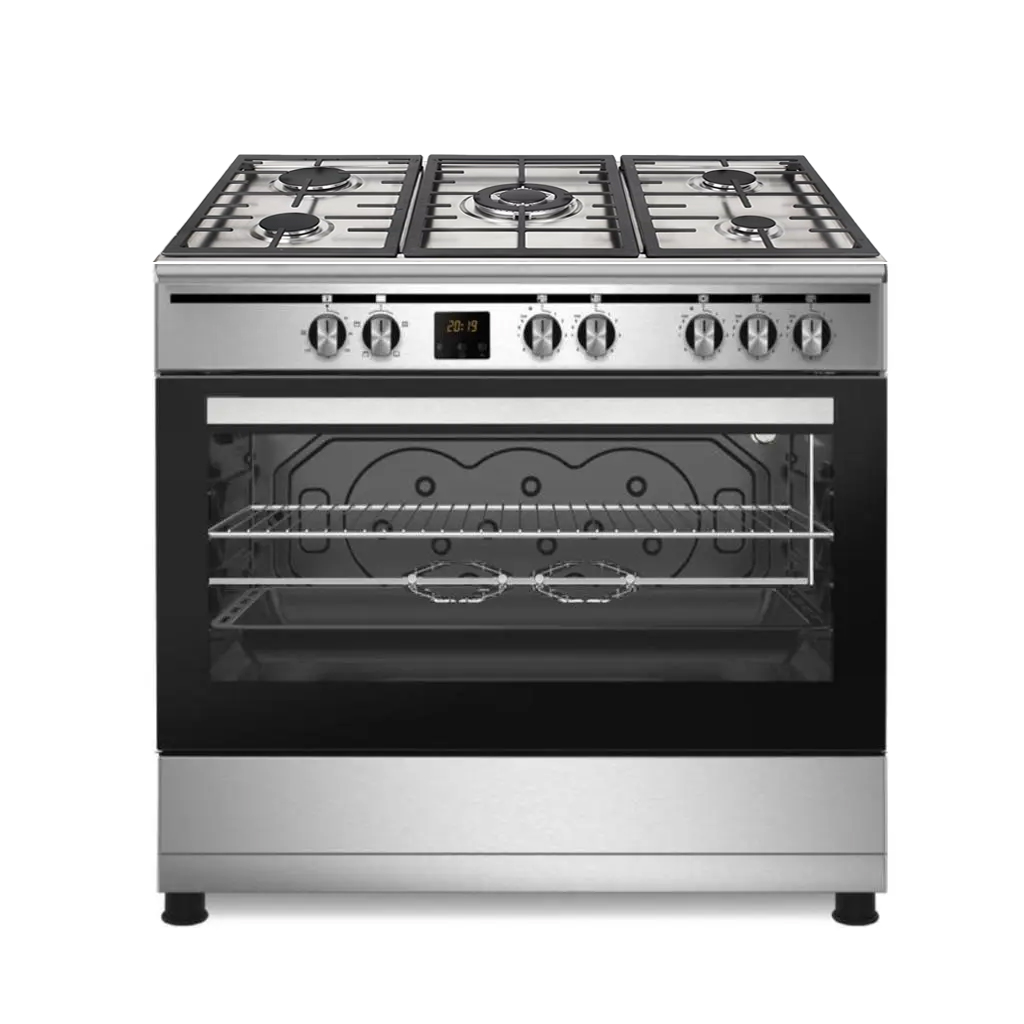 CUISINIERE ENDURO 90X60 PROFESSIONNELLE 90X60 A GAZ AVEC AFFICHAGE NUMERIQUE GRIS RGC90X60S