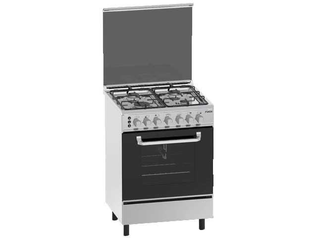 CUISINIERE FINIX 4FEUX 60X60 A GAZ GRIS G64NC-M