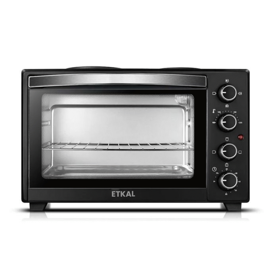 FOUR ETKAL AVEC 2FEUX ELECTRIQUE EN HAUT 48LITRES NOIR NOJK48A