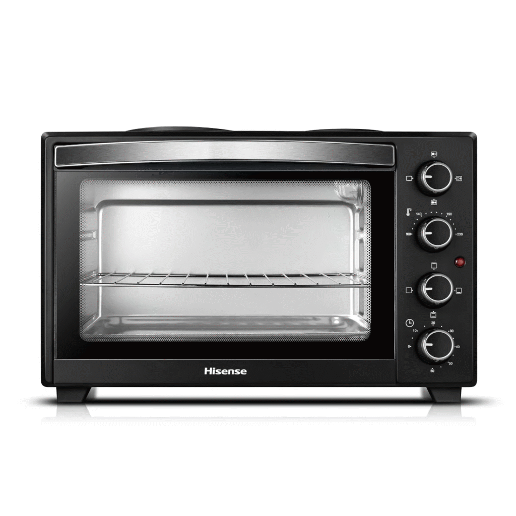 FOUR HISENSE AVEC 2FEUX ELECTRIQUE EN HAUT 28LITRES NOIR H28TOBKL16