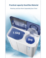 MACHINE A LAVER HISENSE 7KG SEMI AUTOMATIQUE TWINTUB WSQB753W