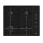 PLAQUE BEKO ENCASTRABLE 60X60 A GAZ NOIR HIGG64123SBL