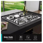 PLAQUE HISENSE ENCASTRABLE 4FEUX 60X60 A GAZ INOX HHU60GAGR