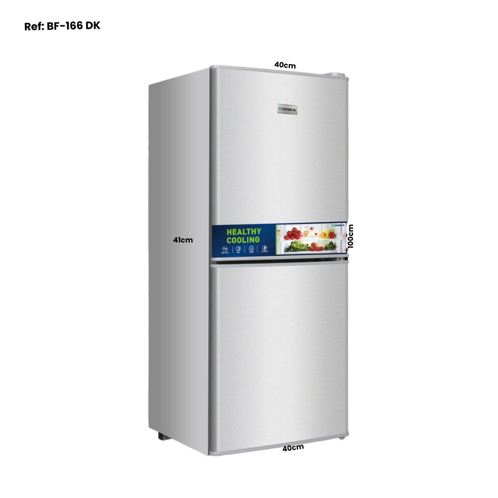 REFRIGERATEUR DESKA COMBINE 2TIROIRS PM GRIS BF166DKG