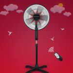 VENTILATEUR BINATONE 16 » SUR PIED AVEC COMMANDE A1612RC