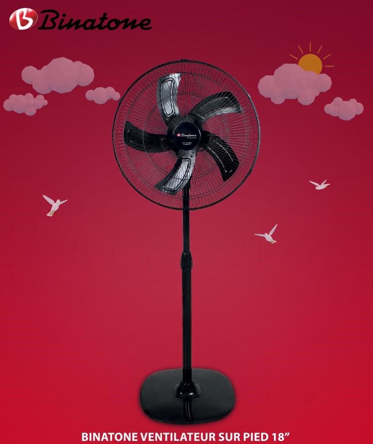 VENTILATEUR BINATONE 18 » SUR PIED TS1880
