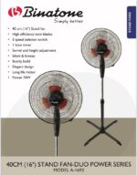 VENTILATEUR BINATONE SUR PIED DOUBLE HELICES A1692