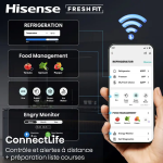 CONGELATEUR/REFRIGERATEUR HISENSE VERTICAL COMBINE 4TIROIRS NOFROST NOIR FT5K310GSFC