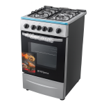 CUISINIERE TECNOLUX 4FEUX 50X55 INOX TEC50CS