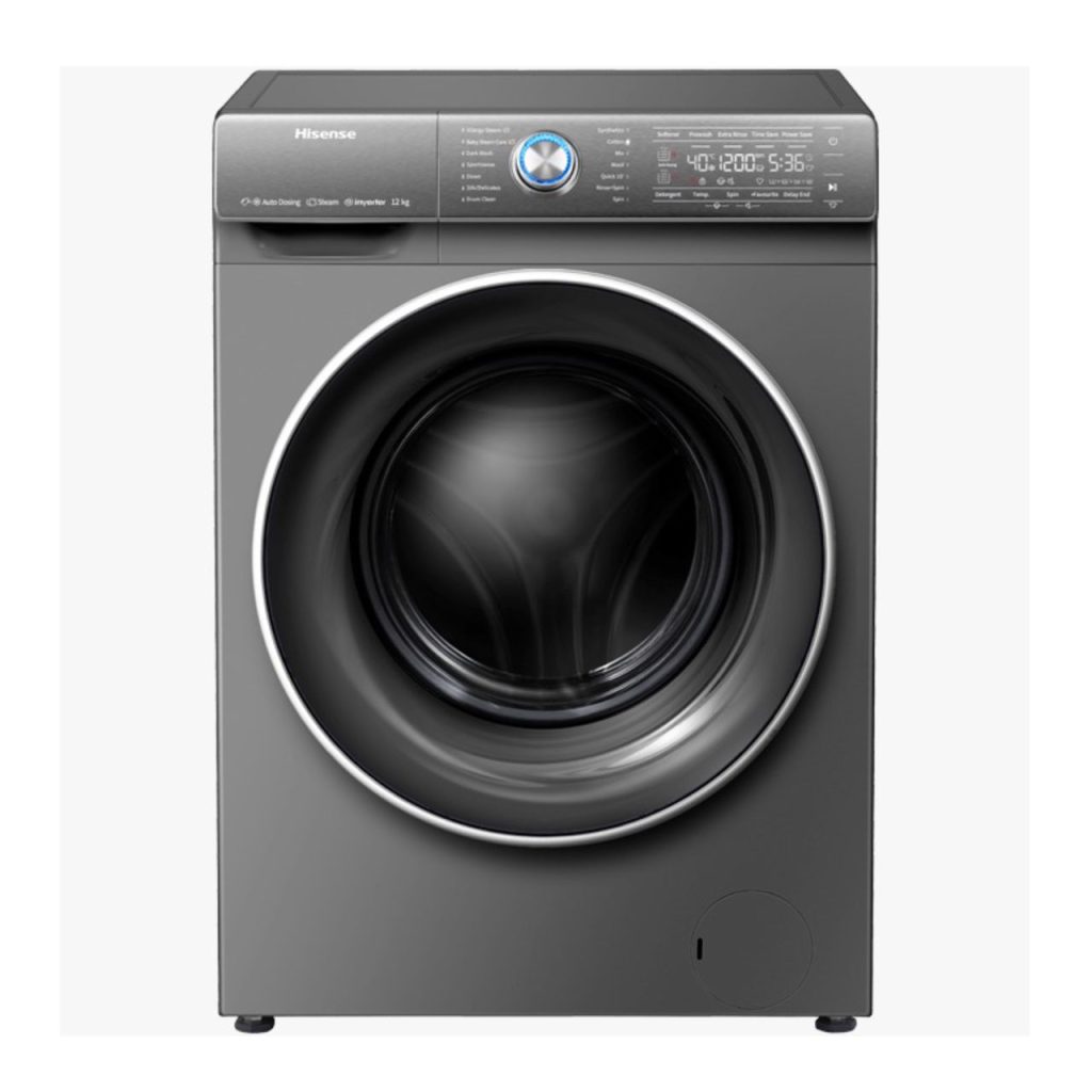 MACHINE A LAVER HISENSE 12KG/8KG SECHAGE FRONT LOAD GRIS WD5I1245BB