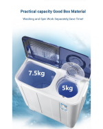 MACHINE A LAVER HISENSE 7.5KG SEMI AUTOMATIQUE TWINTUB WS75HA3W