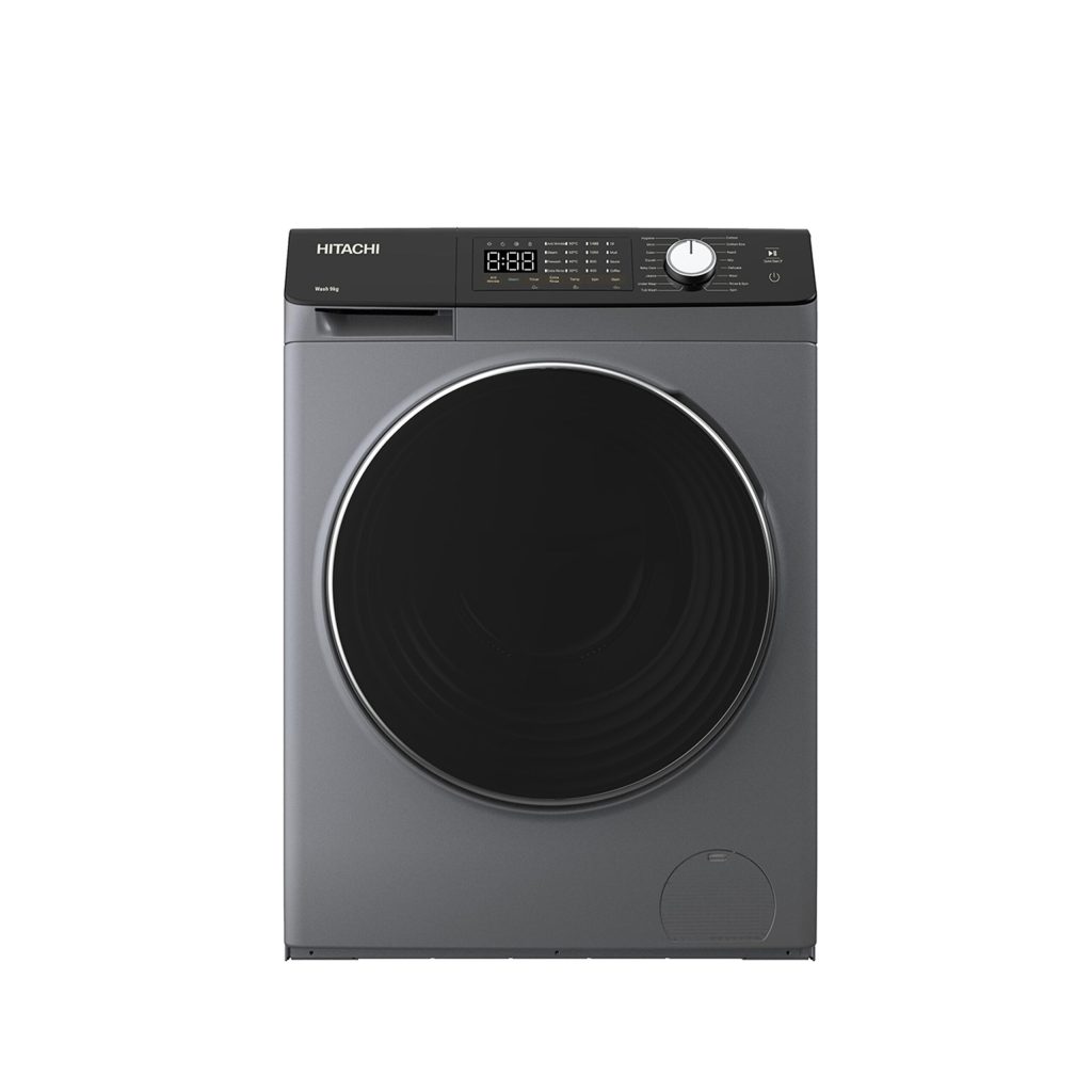 MACHINE A LAVER HITACHI 9KG INVERTER GRIS NOIR BD904HVOS + BOUILLOIRE OFFERT