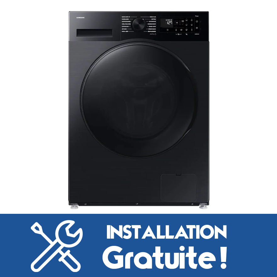 MACHINE A LAVER SAMSUNG 11KG/6KG SECHAGE NOIR WD11DG5B15BB/WD11DB7B85GB + INSTALLATION GRATUITE
