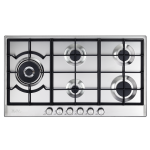 PLAQUE ENCASTRABLE ELBA 5FEUX 90X60 A GAZ GRIS ELIO95565 PG90012