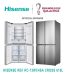 REFRIGERATEUR HISENSE SIDE BY SIDE 4PORTES 500LITRES CROSS RC73WC4SA