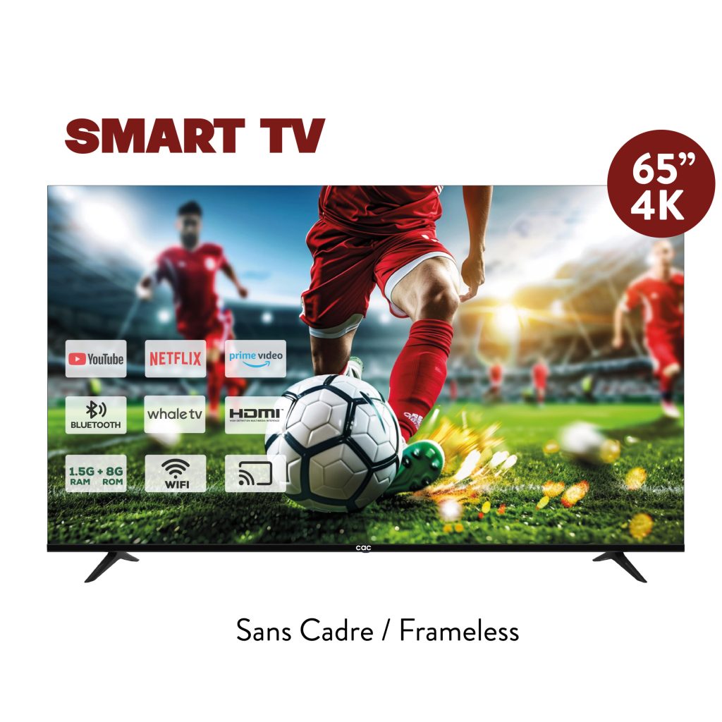 TELEVISEUR CAC 65 » SMART 4K UHD + BLUETOOTH CAC65