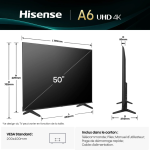 TELEVISEUR HISENSE 50'' LED SMART VIDA UHD 50A4Q