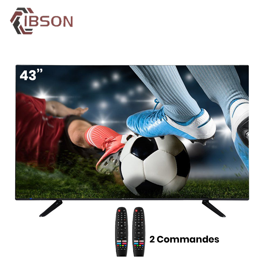 TELEVISEUR IBSON 43 » SMART ANDROID + 2 TELECOMMANDES IB0043FU1S/IB0043F25S